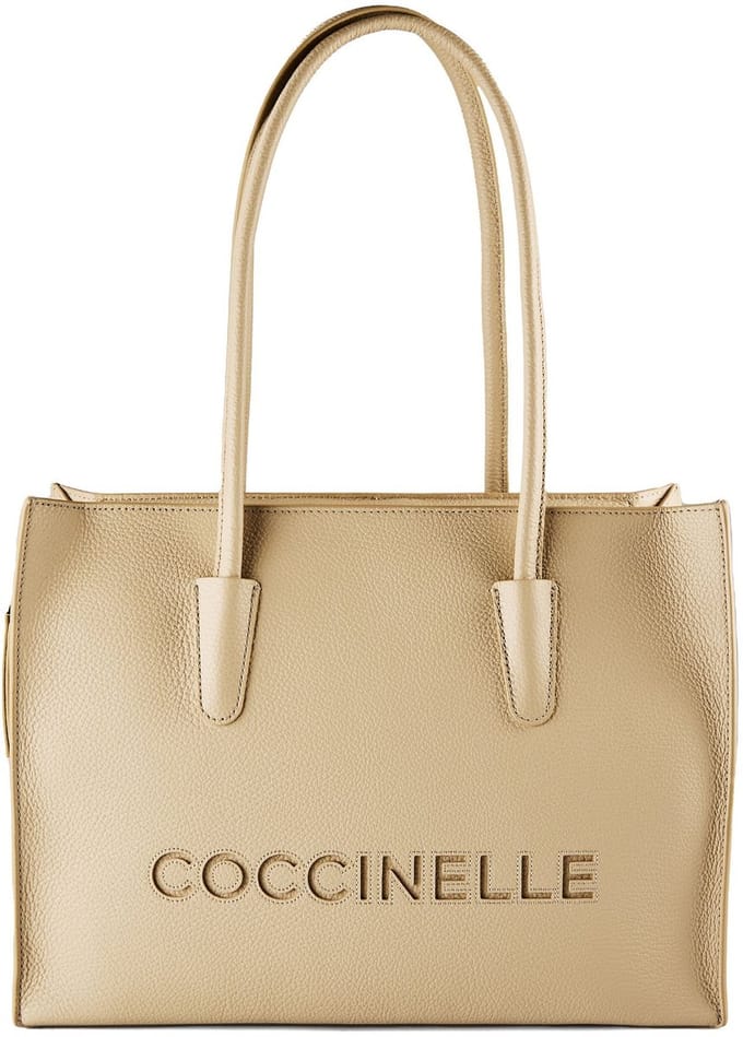 COCCINELLE Leren handtas Myrtha26 Handbag Grained Leather Sandshell beige