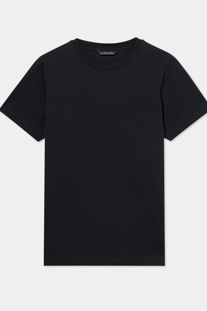 Brooks Brothers Tshirt Cotton Black Größe: S | Basic T-Shirts Outlet | Herren | Schwarz