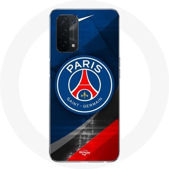 Coque pour Oppo A54 5G - PSG Paris Saint Germain - Logo - Souple - Noir - Protection