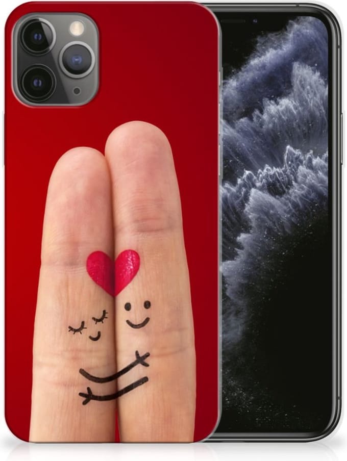 Apple iPhone 11 Pro Silicone Back Cover Liefde - Origineel Romantisch Cadeau
