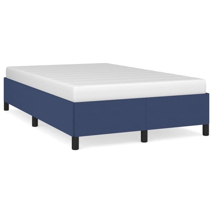 vidaXL - Bedframe - zonder - matras - 120x200 - cm - stof - blauw