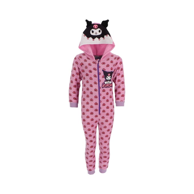 Kuromi Onesie - Maat 122/128 - Polyester - Pyjama - Paars
