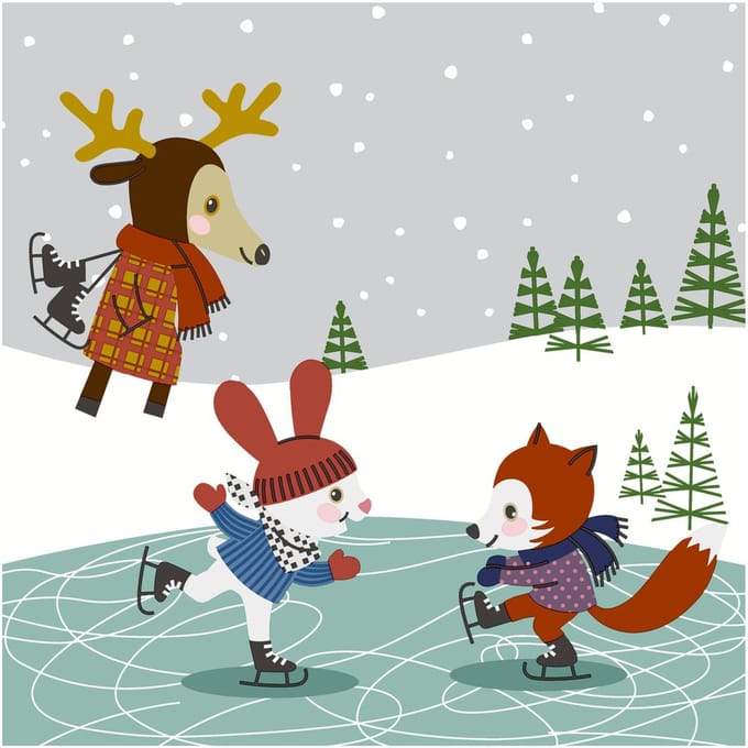 Servet "Happy Wintertime"