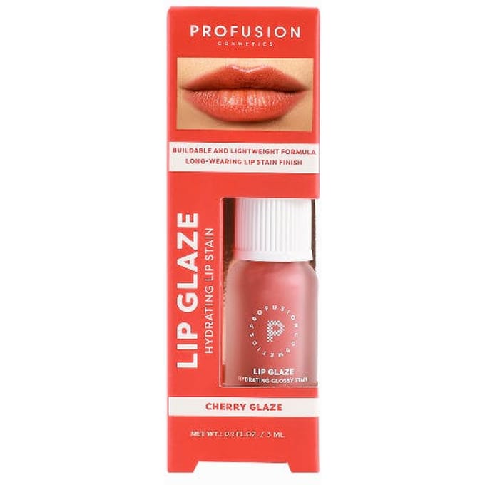 Profusion Lip Glaze Hydrating Glossy Lip Stain Cherry Glaze 3 ml