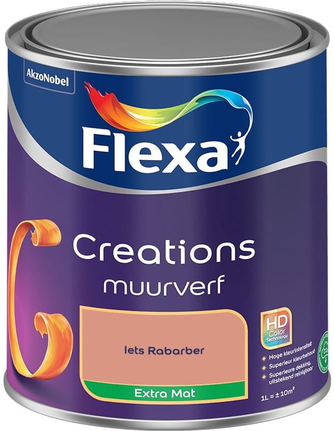 Flexa - Creations Muurverf Extra Mat - Iets Rabarber - Mengverf - 1 L