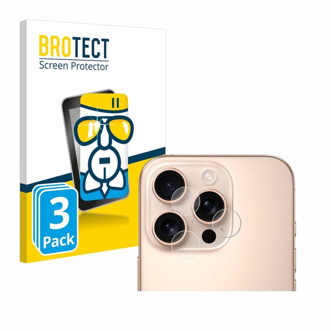 Screenprotector 3 Stuks voor Apple iPhone 16 Pro (ALLEEN Camera Lens) Beschermglas transparant