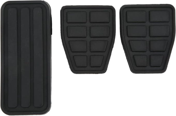Pedaalhoezen Set - Rem Pedaal Covers - Veiliger Rijden - Vergroot Contactoppervlak - Set Van 3 - Zwart