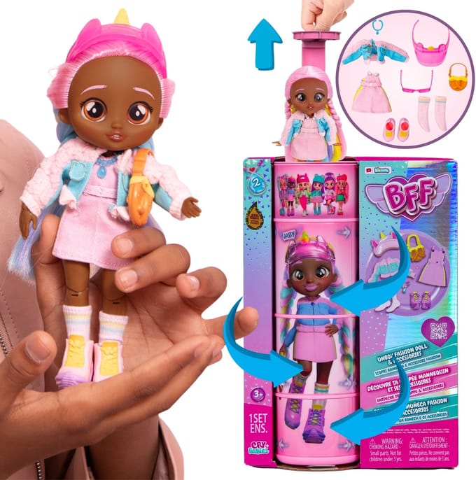 Cry Babies BFF - Modepop JASSY Tiener + accessoires, ORIGINELE pop GROOT 20 cm