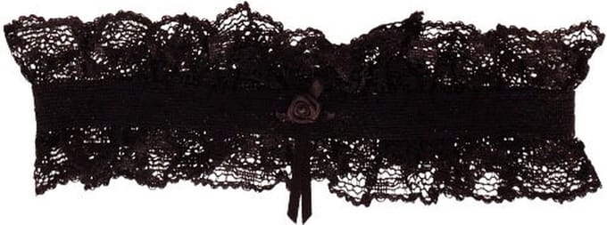 Kousenband XXL - zwart kant