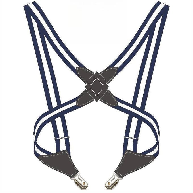 Elastische Bandclip, Zijclip Kruis Volwassen Heren- en Damesbretels gray