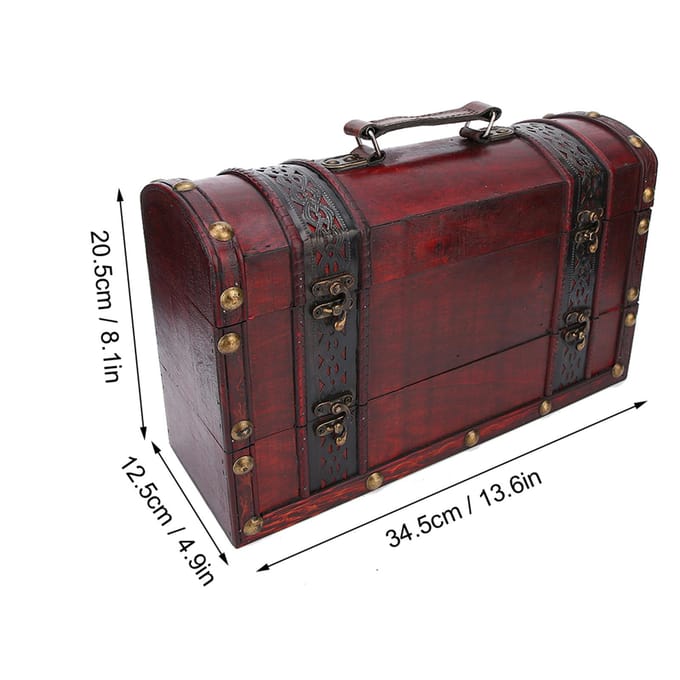 Desktop Vintage Houten Grote Capaciteit Sieradendoos Opbergdoos Sieraden Container Doos black
