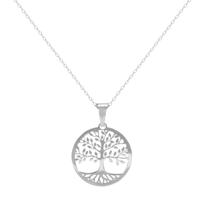Di Lusso sterling zilveren collier Besançon met levensboomhanger