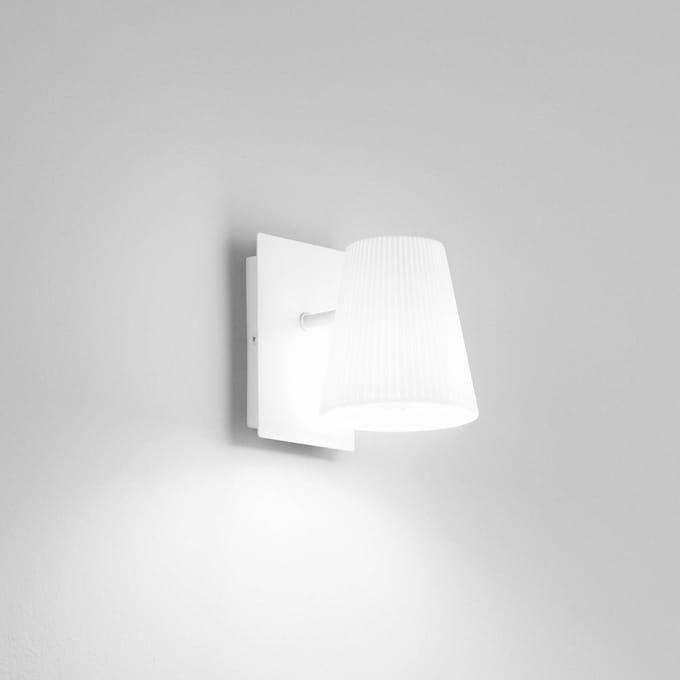 Luce Ambiente Design Wandlamp Cult, wit, breedte 11 cm, metaal/textiel