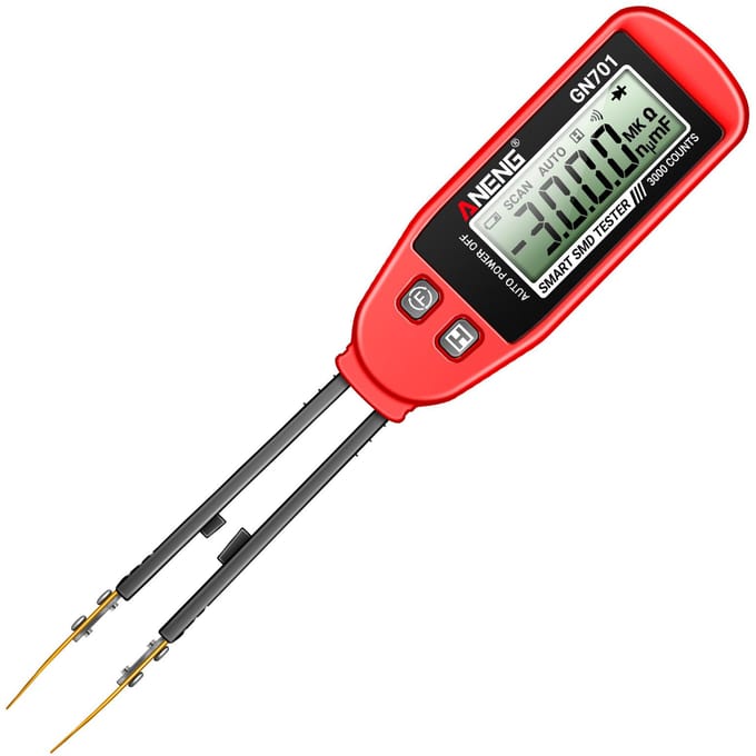 ANENG GN701 testeur SMD intelligent 3000 comptes multimètre portable Test de résistance capacité rouge