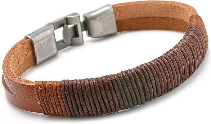 Joboly Heren armband - 20 cm - Bruin