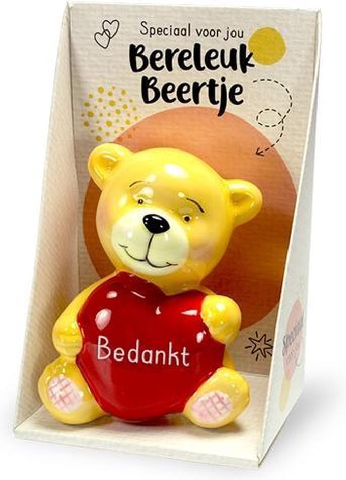 Miko Engeltje /Beertje Keramiek Beeldje Bedankt