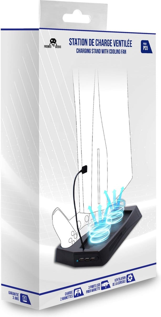 Freaks and Geeks - Docking Station voor PS5 & PS5 Controllers - Oplaadstation - Ventilatie Functie