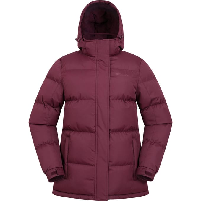 Mountain Warehouse Waterdichte gewatteerde jas voor dames (Bourgondië)