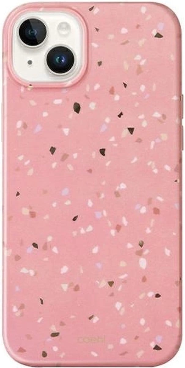 Uniq Coehl Terrazzo hoesje voor iPhone 14 Plus roze/koraalroze