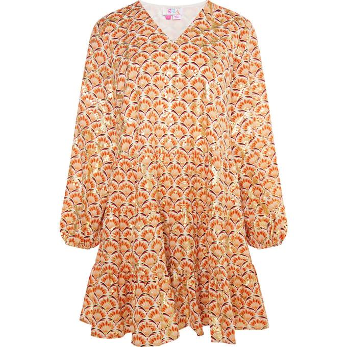 IZIA Jurk Dames Wol Wit Veelkleurig