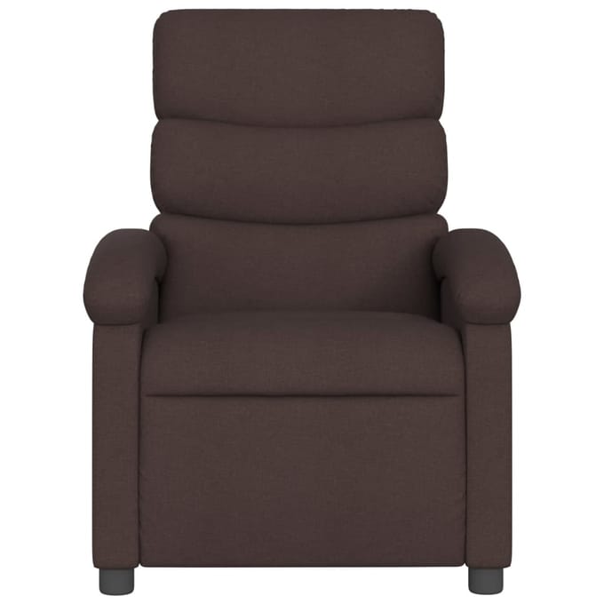 vidaXL - Fauteuil - verstelbaar - stof - donkerbruin