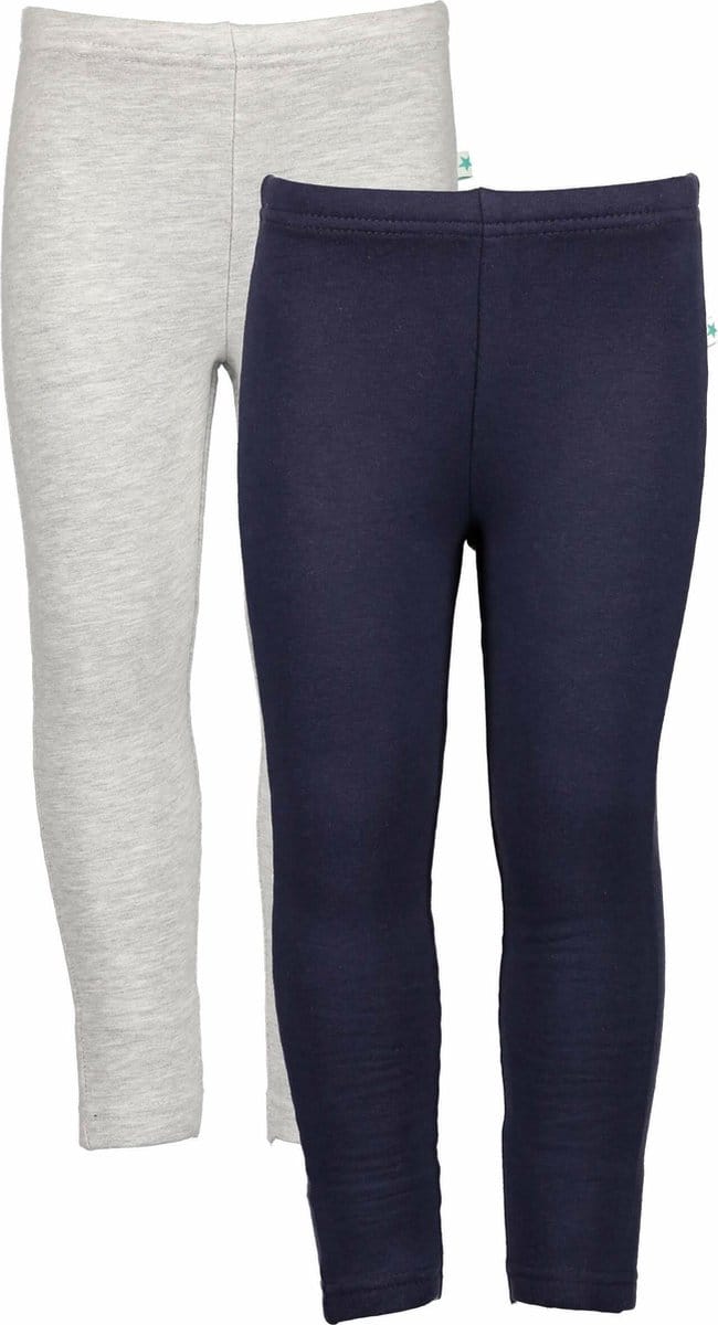 Blue Seven 2 PACK Bio Basic all season legging  Lichtgrijs en Blauw - Maat 122