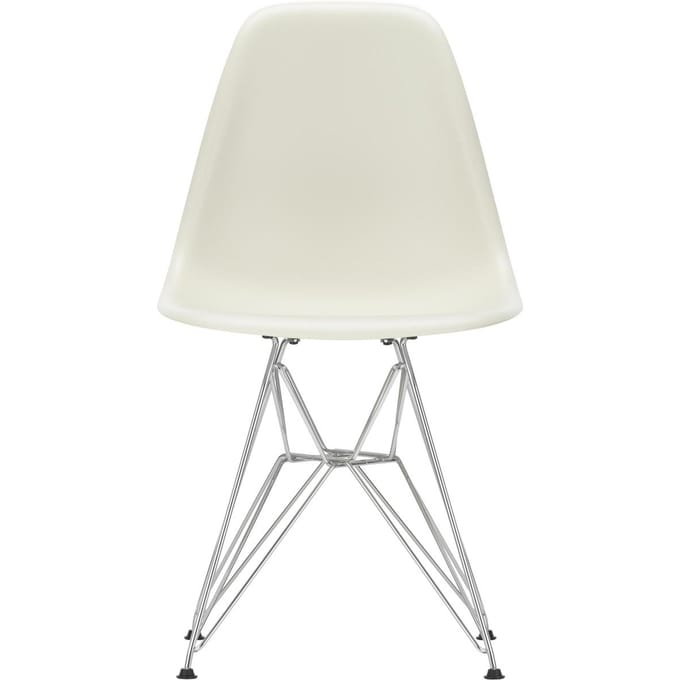 Vitra - DSR Eames Plastic Sidechair - verchroomd - kiezelsteen RE - beige