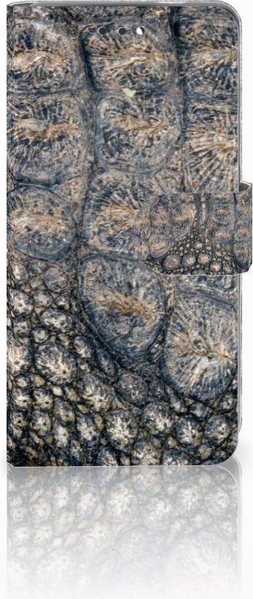 Nokia 3.1 (2018) Telefoonhoesje met Pasjes Krokodillenprint