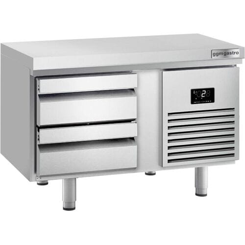 GGM Gastro Horeca koelonderbouw PREMIUM PLUS - -2°C tot +8°C - 1000mm - 2 lades - 2x GN 1/1 zilver