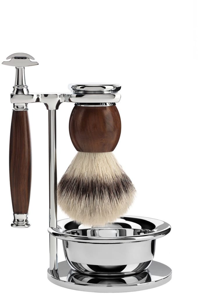 MÜHLE -Scheerset 4-delig -Sophist -Ironwood -Saf.Razor