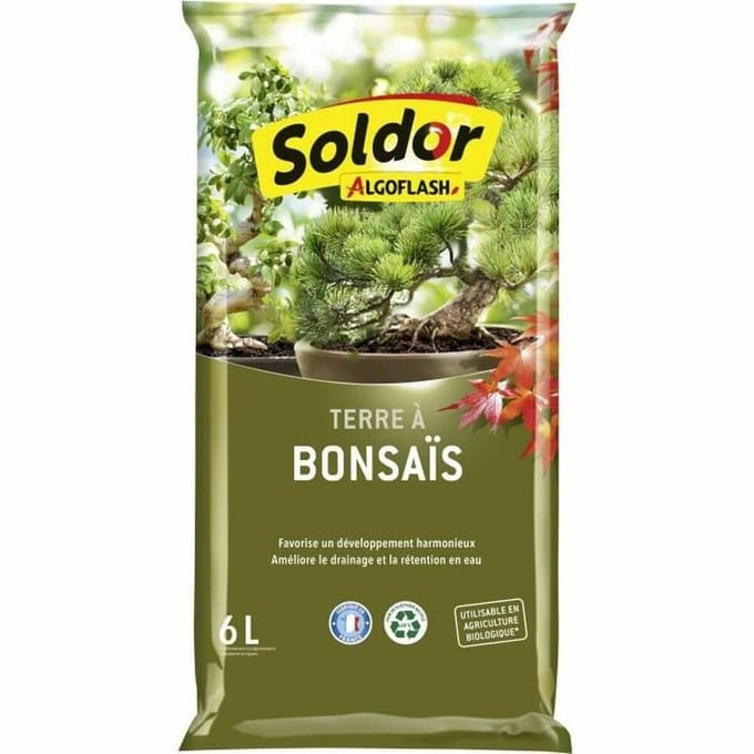 ALGOFLASH – Bonsai grond 6 L – Terre à Bonsaïs – Drainage – Wortelgroei