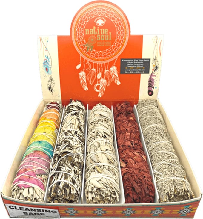 Native Soul Smudge sticks voor reinigen 5 stuks met display
