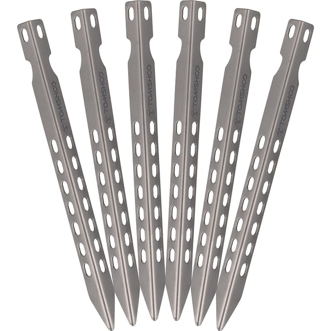 TOMSHOO 4/6-pack 6,3 inch campingharingen Ultralichte winddichte titanium tentharingen voor buiten 6 gray