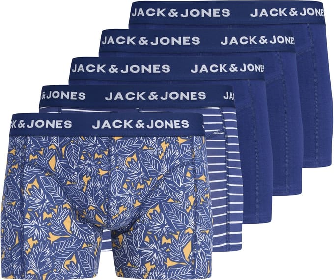 JACK&JONES ADDITIONALS - JACKEVIN LEAVES TRUNKS 5 PACK Heren Onderbroek