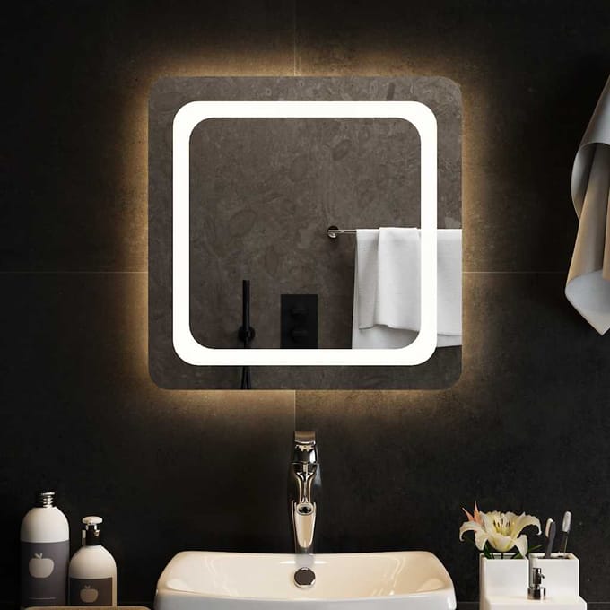 vidaXL - Badkamerspiegel - LED - 50x50 - cm