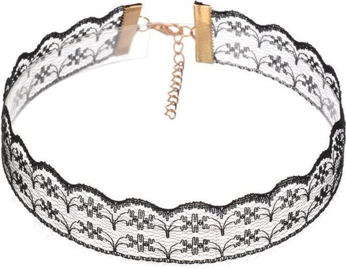 Kanten Choker - Ketting - Collier - 38 cm - 1 stuks