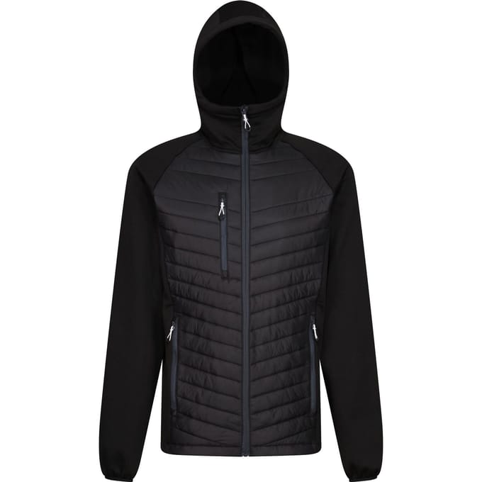 Regatta Heren Navigate Quilted Hybride Jas (Zwart/Seal Grijs)