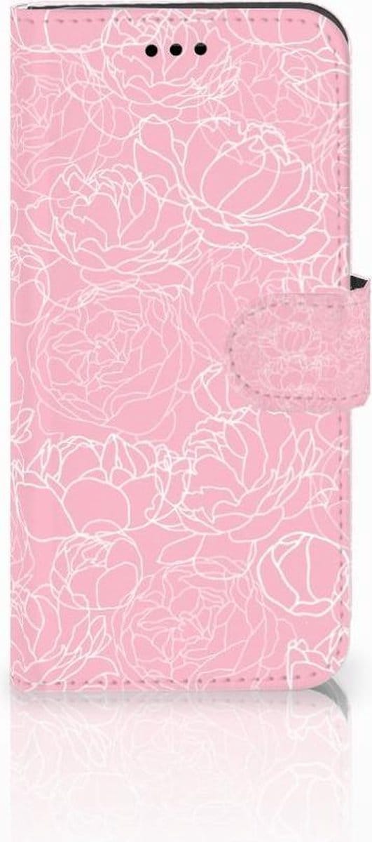 Huawei P10 Lite Hoesje White Flowers