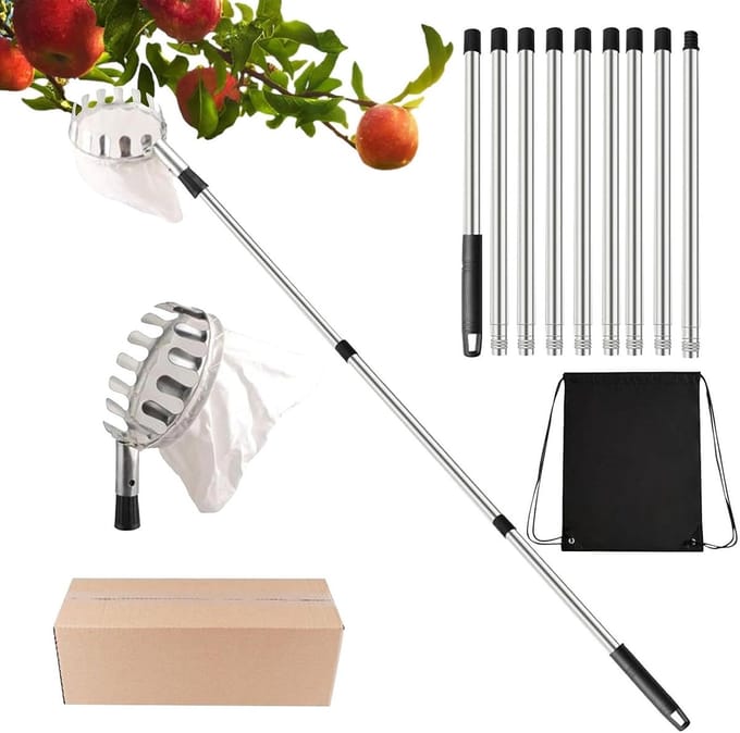 Fruitplukker - Fruitdief - Fruit Oogsten - Verstelbare Lengte - Tot 4 Meter - Metaal
