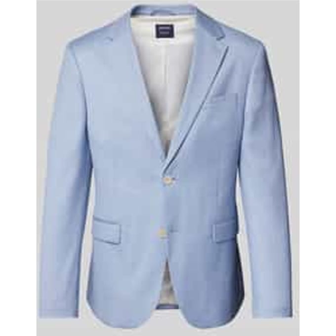Slim fit linnen colbert met knoopsluiting