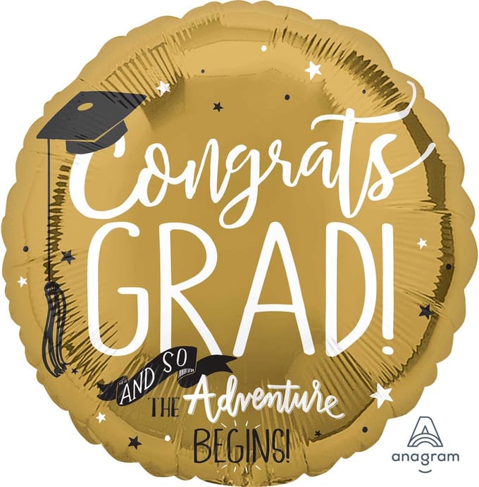 Amscan - Folieballon Congrats Grad Goud 43 cm