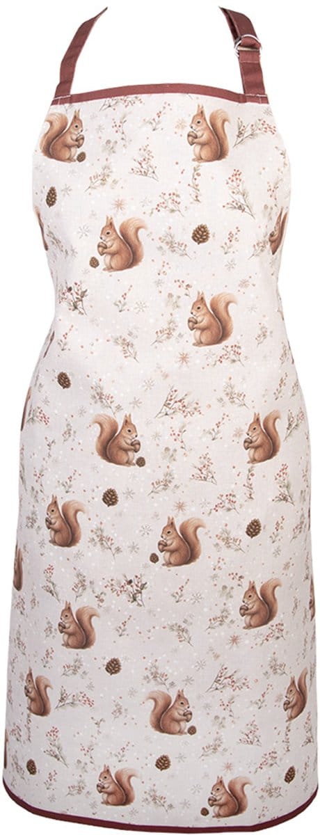 Clayre & Eef Keukenschort 70x85 cm Beige Katoen