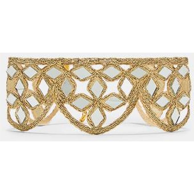 Stradivarius Choker met spiegels en golvend design  Goud OS