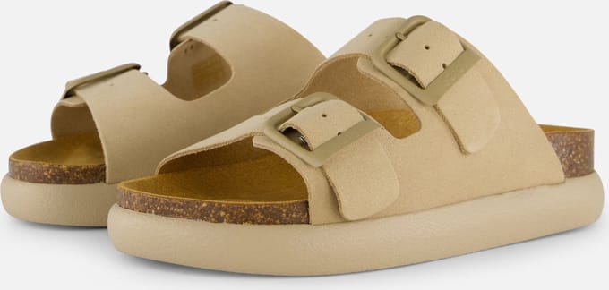 Scholl Noelle Chunky Sandalen beige Suede - Dames - Maat 41