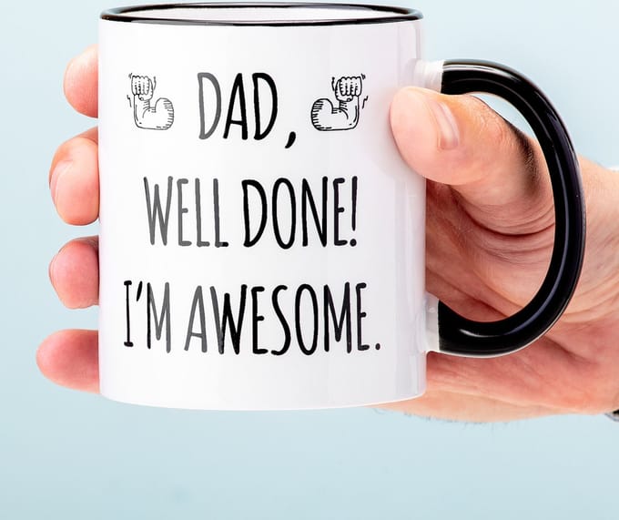 Mok Dad, Well Done! I'M Awesome van Ditverzinjeniet.nl