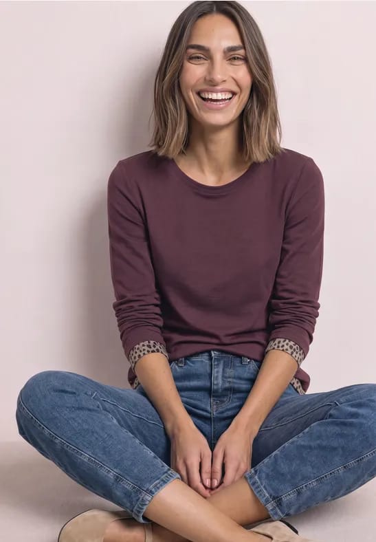 Shirt met lange mouwen en printdetails