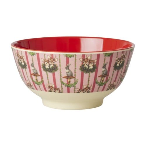 Rice kerst melamine kom medium sweet forest