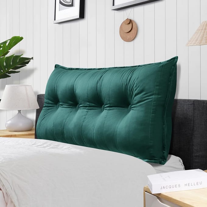 Groot Driehoekig Hoofdkussen voor Bed - Comfortabel Rugkussen als Rugleuning
