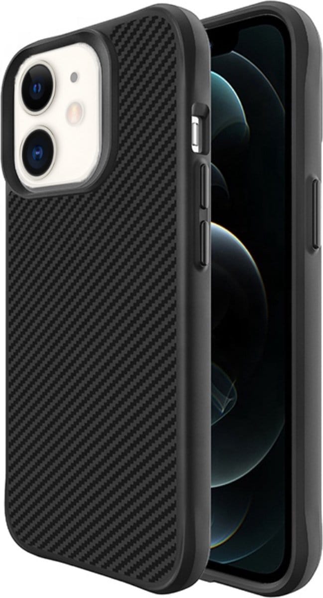 Smartphonica Carbon Fiber Hoesje voor iPhone 11 - Zwart geschikt voor iPhone 11