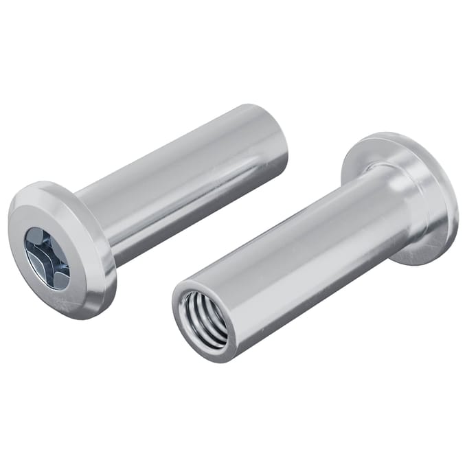 vidaXL Slotmoer 2 pcs Zilver M6 x 25 mm Staal